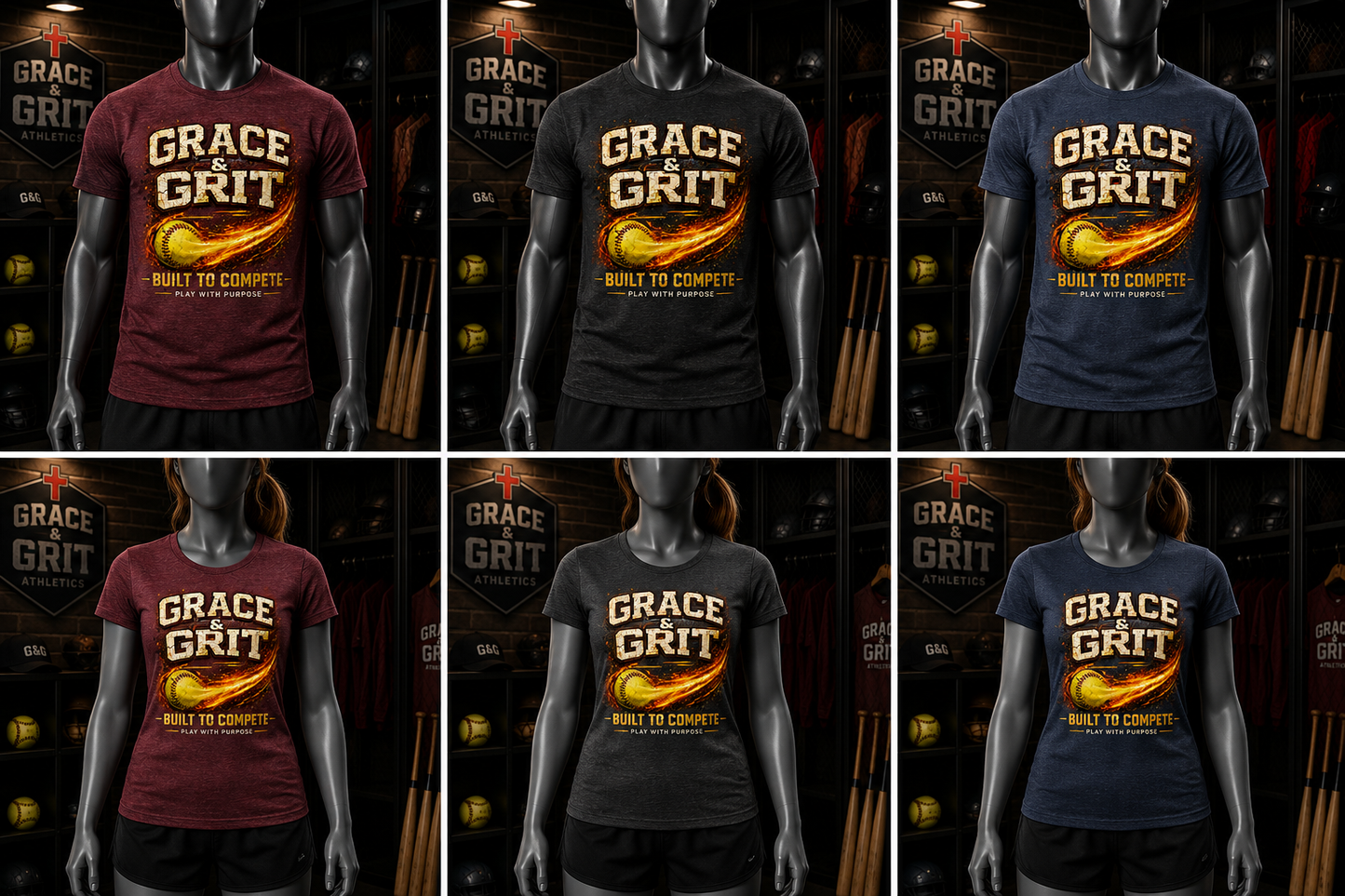 Built To Compete | Grace & Grit Athletics Signature Series Tee