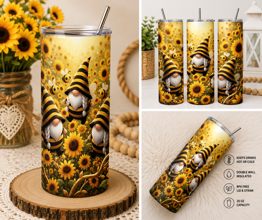 Buzzy Bee Gnome 20oz Skinny Tumbler