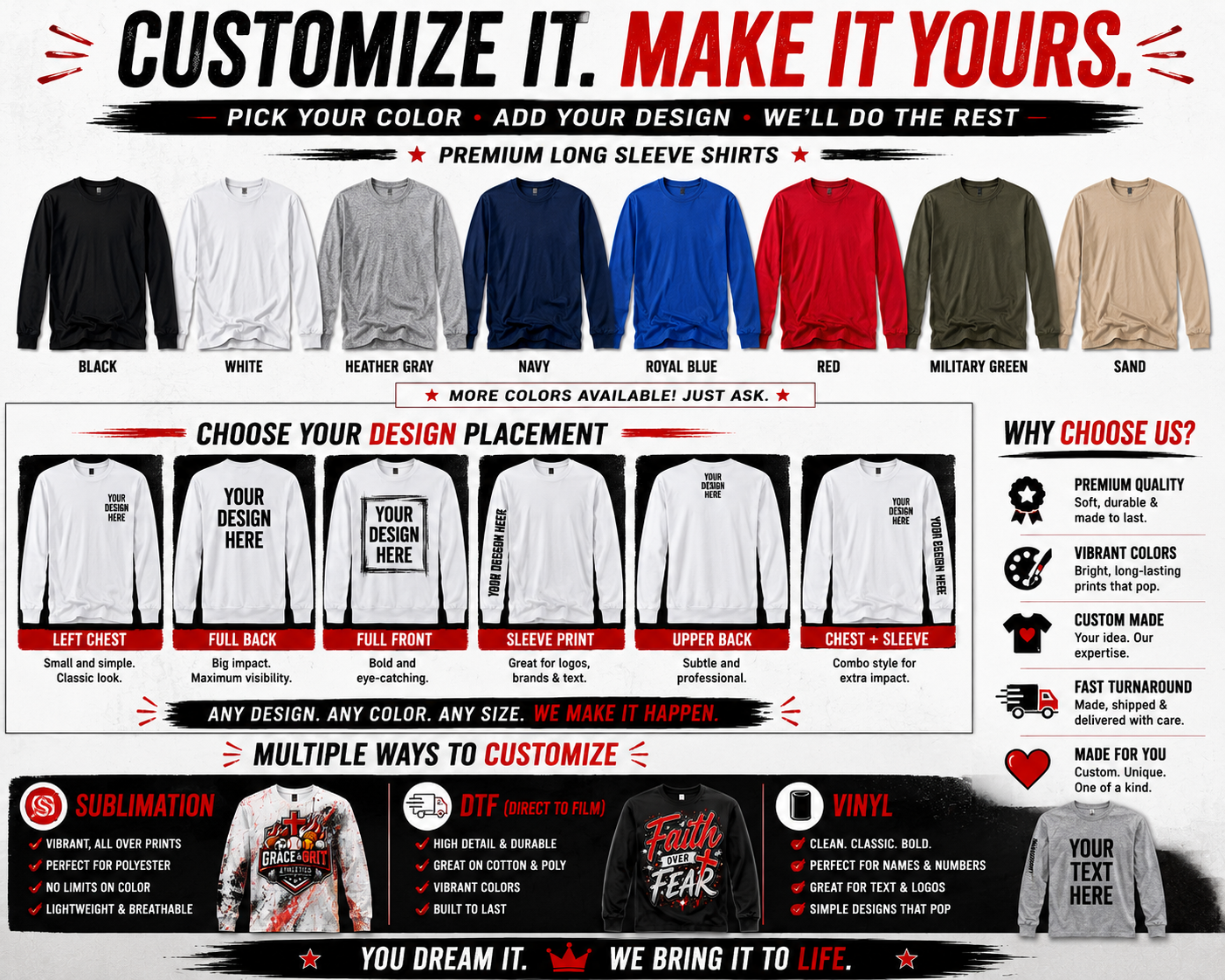 Custom Long Sleeve Shirt
