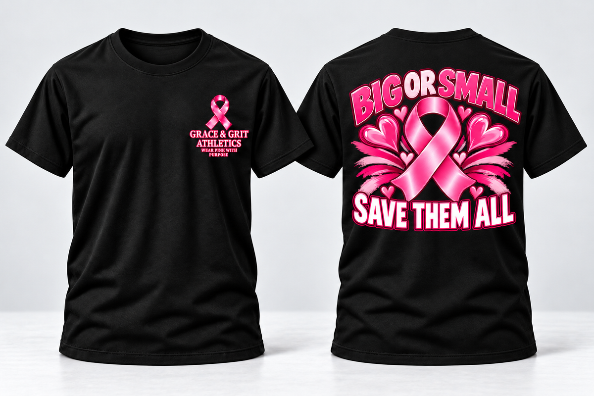Big or Small, Save Them All – Breast Cancer Awareness Apparel