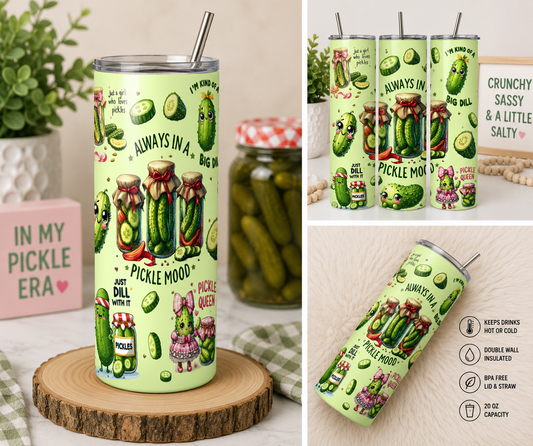 Pickle Mood 20oz Skinny Tumbler
