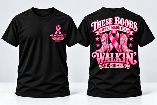 These Boobs Were Made for Walkin’ (and Fighting) – Breast Cancer Awareness Apparel
